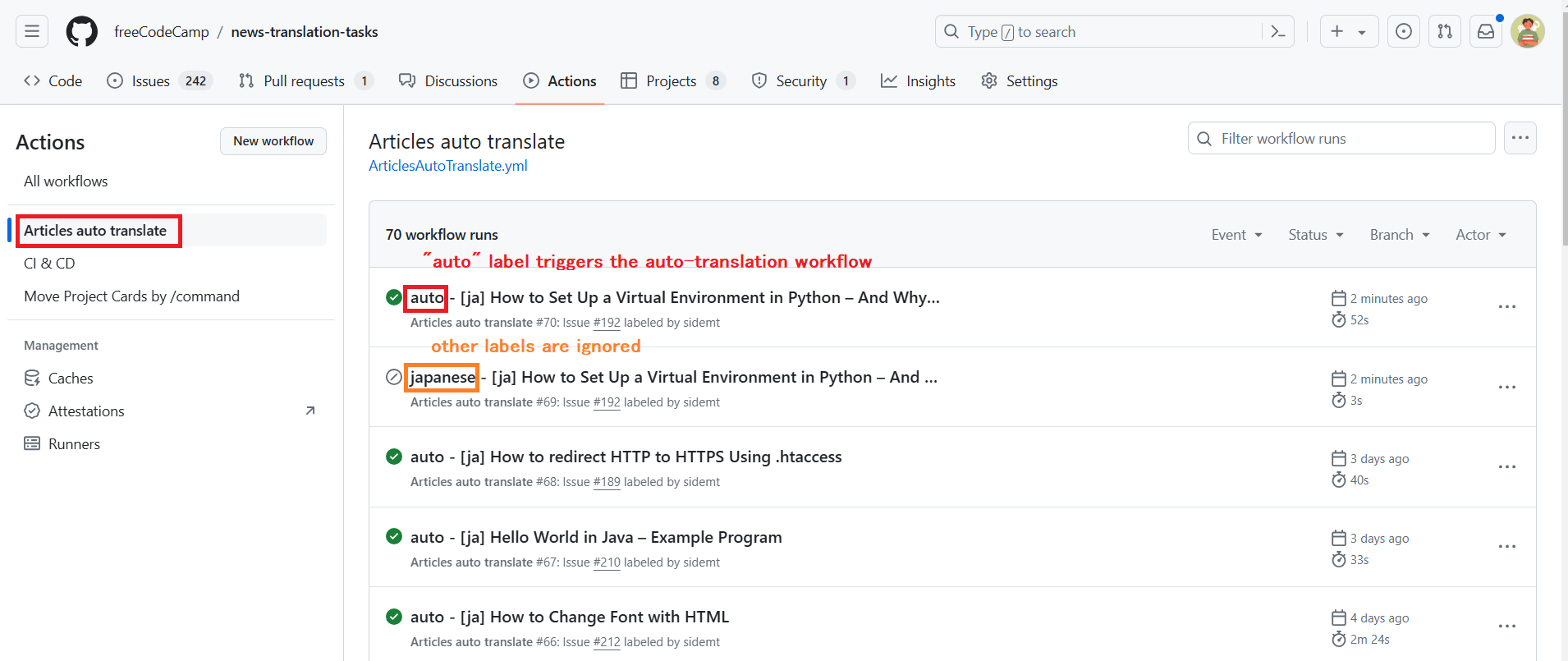 GitHub Actions status